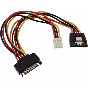 adapter kablowyowy zasilania SATA żeński/męski + złącze zasilania stacji dyskietek 0,15 m InLine 29691