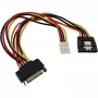 adapter kablowyowy zasilania SATA żeński/męski + złącze zasilania stacji dyskietek 0,15 m InLine 29691