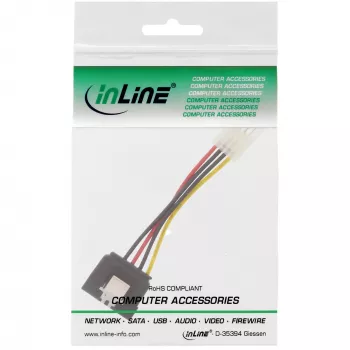 Kabel zasilający InLine SATA, 3,5 cala / 15-pin SATA z zatrzaskiem, 0,06 m