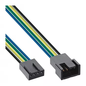 Przedłużacz kabla wentylatora InLine 4pin Molex męski/żeński 0,70 m