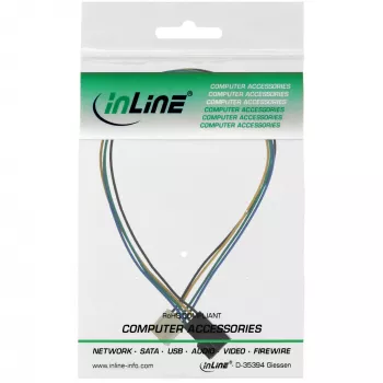 Przedłużacz kabla wentylatora InLine 4pin Molex męski/żeński 0,70 m
