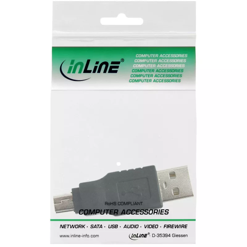 InLine Adapter USB 2.0 Type A męski / Mini-USB 5-pin męski 33441C