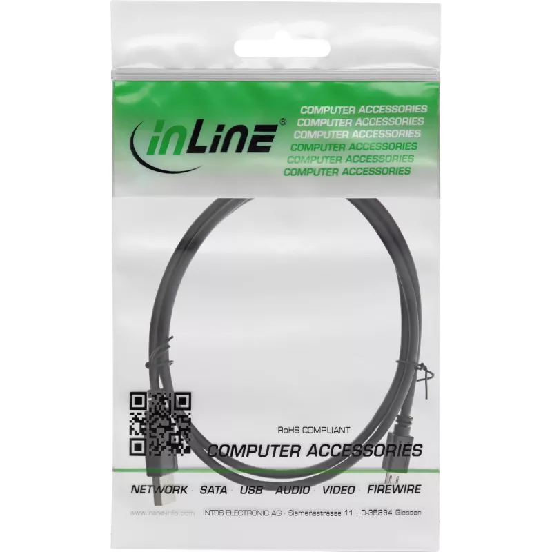 Kabel InLine Micro USB 2.0 USB Typ A męski / Micro-B męski, czarny, 2m