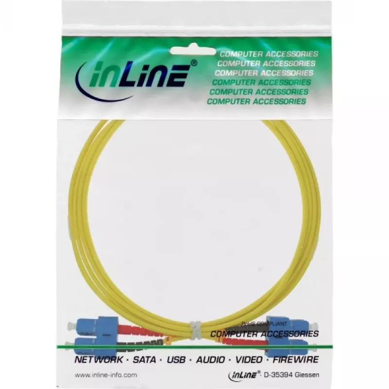 InLine światłowodowy kabel duplex SC/SC 9/125µm OS2 2m, 2 m, OS2, SC, SC