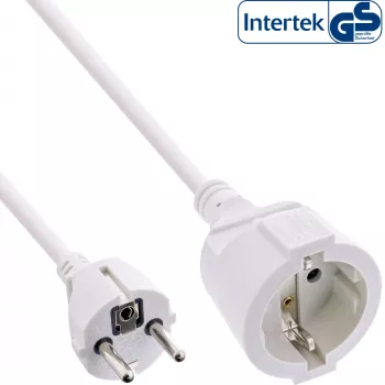 InLine Przedłużacz zasilający biały 1,5m CEE7/7 H05VV-F3G