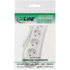 InLine listwa gniazd, 4-drożny styk uziemiający CEE 7/3, biały, 5 m