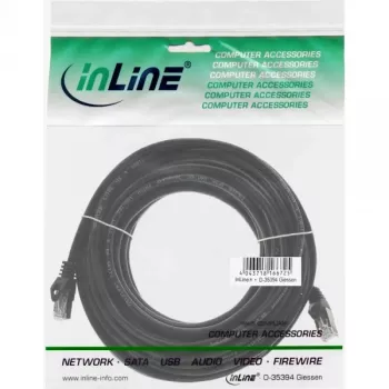 Kabel krosowy InLine 71500S RJ-45 Cat5e 10m Czarny
