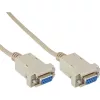 InLine null modem kabel DB9 female / female, assembled, szary, 10m