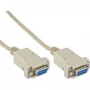 InLine null modem kabel DB9 female / female, assembled, szary, 10m
