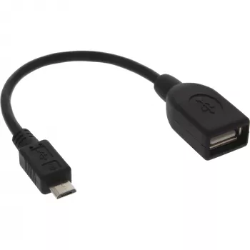 adapter kablowy InLine Micro USB OTG Micro-B męski na USB A żeński 0,1m