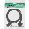 InLine Kabel zasilający, CEE 7/7 kątowy / 3-stykowy IEC C13 lewy kątowy, czarny, 1m