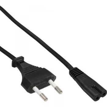 Kabel zasilający InLine, wtyk Euro / wtyk Euro8, czarny, 10m