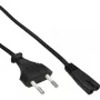 Kabel zasilający InLine, wtyk Euro / wtyk Euro8, czarny, 1 m