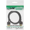 InLine High Speed HDMI kabel with Ethernet, AM/AM, super cienki, Czarny/gold, 1m