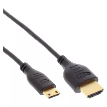 InLine High Speed HDMI kabel with Ethernet, AM/CM, super cienki, Czarny/gold, 1.5m