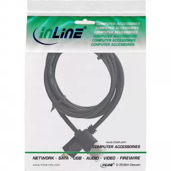 InLine High Speed HDMI kabel with Ethernet, AM/DM, super cienki, czarny/złoty, 0.5m