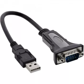 adapter kablowya USB 2.0 na szeregowy InLine 33306I 0,25 m, czarny
