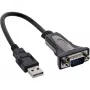 adapter kablowya USB 2.0 na szeregowy InLine 33306I 0,25 m, czarny