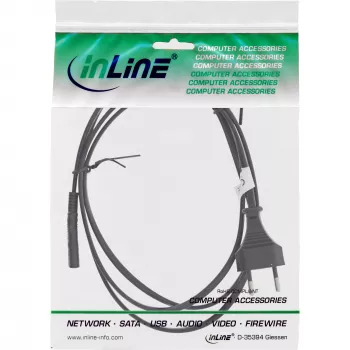 Kabel zasilający InLine Switzerland wtyczka CEE7/16 do gniazda Euro8 C7, czarny, 1,8 m