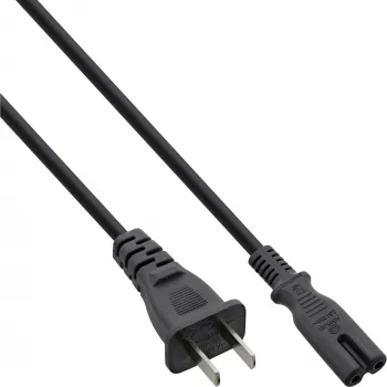Kabel zasilający InLine z wtyczką chińską na Euro8 IEC-C7, czarny, 1,8 m