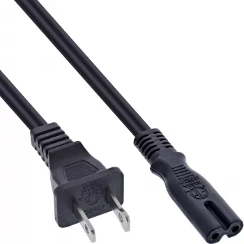 InLine Kabel zasilający Japonia na Euro8 IEC-C7, czarny, 1,8 m
