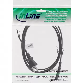 InLine Kabel zasilający Japonia na Euro8 IEC-C7, czarny, 1,8 m