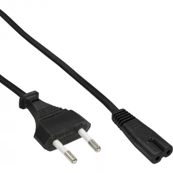 Kabel zasilający InLine, wtyczka włoska CEE7/16 na wtyczkę Euro 8 C7, czarny, 1,8 m