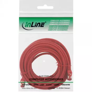InLine Patch kabel S/FTP PiMF Cat.6 250MHz miedź bezhalogenowy czerwony 15m