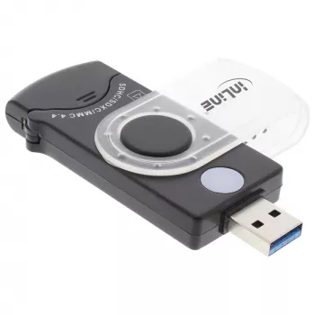 InLine USB 3.0 mobilny czytnik kart z 2 slotami na SD SDHC SDXC microSD