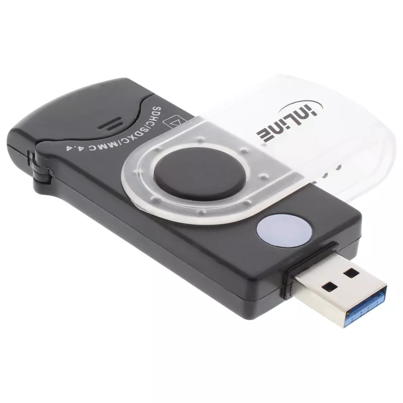 InLine USB 3.0 mobilny czytnik kart z 2 slotami na SD SDHC SDXC microSD