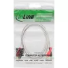 Kabel audio InLine 2x RCA męski do męskiego biały / złoty 5 m