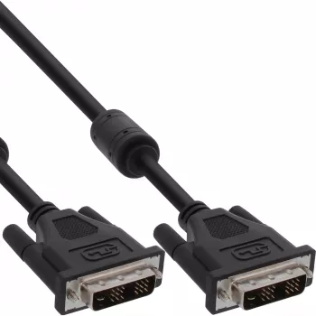 Kabel InLine DVI-D 18+1 męski / męski Single Link 2 rdzenie ferrytowe 2m
