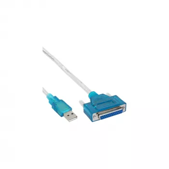 Kabel USB do drukarki InLine 33397I 1,8 m Typ A męski na DB25 żeński