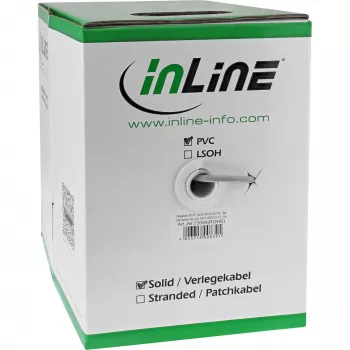 InLine Solid Installation kabel SF/UTP Cat.5e AWG24 CCA PVC 100m