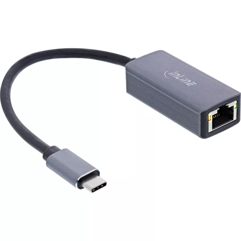 InLine USB 3.2 do 2.5G adapter sieciowy Ethernet, USB-C do RJ45