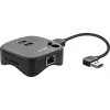 InLine USB 3.0 Multiadapter, 2xUSB-A, RJ45, czytnik kart SD/MicroSD, czarny