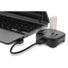 InLine USB 3.0 Multiadapter, 2xUSB-A, RJ45, czytnik kart SD/MicroSD, czarny