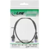 InLine cienki round Patch kabel U/FTP Cat.6A czarny 0.25m