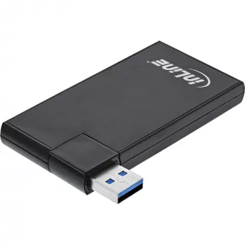 InLine USB 3.0 Obrotowy Hub, 4 porty, czarny