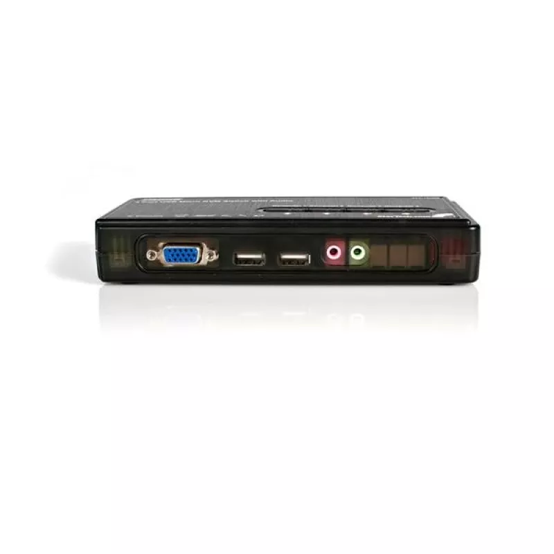 StarTech.com 4 Port Czarny USB KVM Switch Kit z kablami i audio