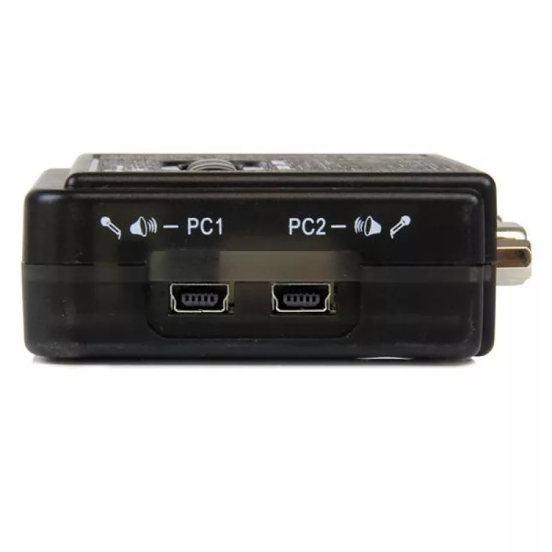 StarTech.com 2 Port Czarny USB KVM Switch Kit with Audio and Cables
