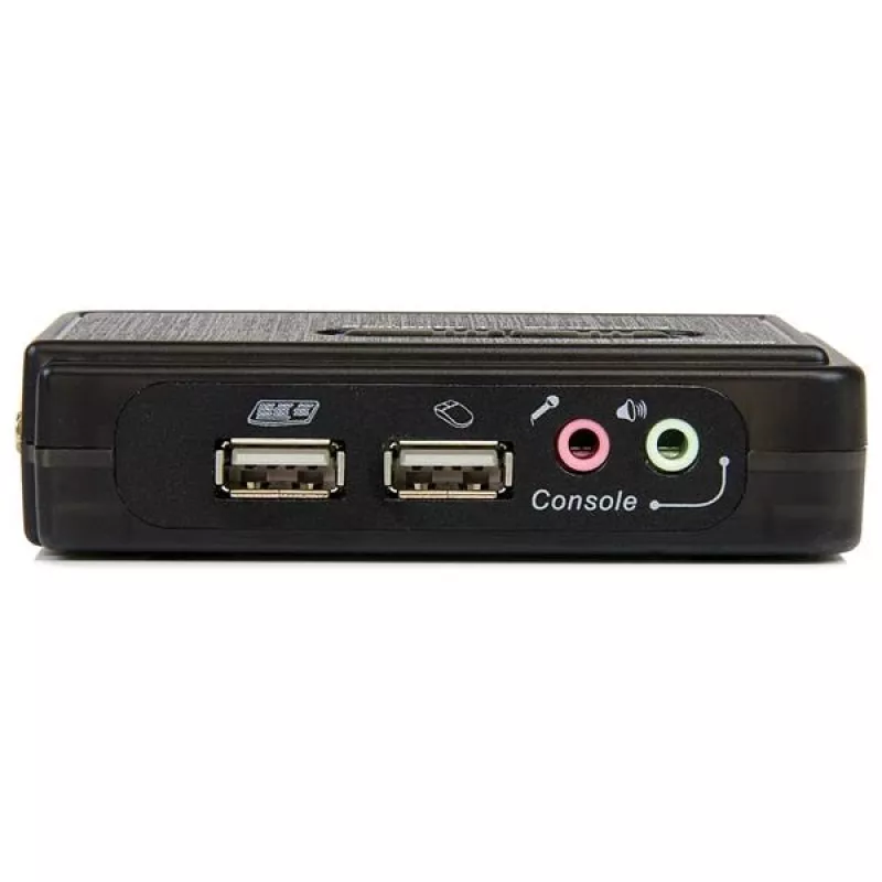 StarTech.com 2 Port Czarny USB KVM Switch Kit with Audio and Cables