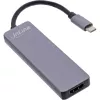 InLine Multi-hub USB 3.2 Gen.1, 2x USB-A, HDMI 4K/30Hz, czytnik kart, alu, szary