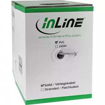 InLine Solid Installation kabel F/UTP Cat.5e AWG24 CCA PVC 100m