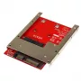 StarTech.com Adapter mSATA SSD na SATA 2,5 cala, SATA, mSATA, czarny, czerwony, srebrny, CE, FCC, 6 Gbit/s, -40 - 85 °C