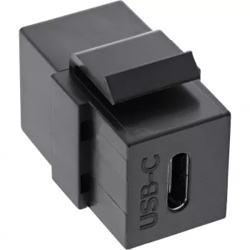 InLine USB 3.1 Snap-In module, USB-C F/F, czarna obudowa