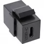 InLine USB 3.1 Snap-In module, USB-C F/F, czarna obudowa
