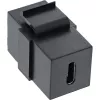 InLine USB 3.1 Snap-In module, USB-C F/F, czarna obudowa