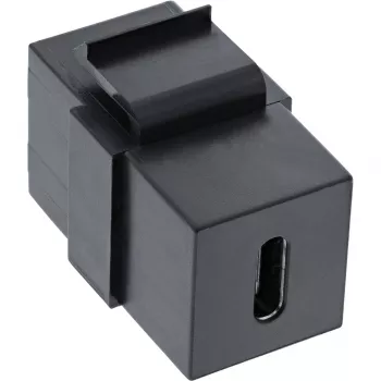 InLine USB 3.1 Snap-In module, USB-C F/F, czarna obudowa