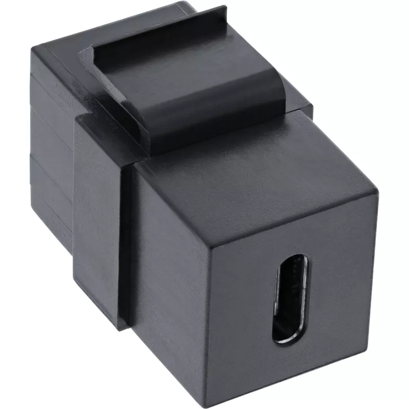 InLine USB 3.1 Snap-In module, USB-C F/F, czarna obudowa